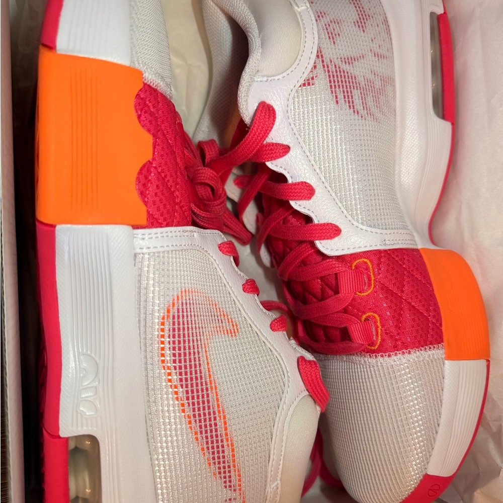 Nike Women's White and Orange Sneakers